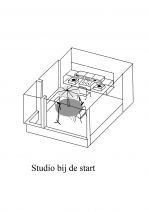 3D tekening Studio in vergaderzaaltje 1991